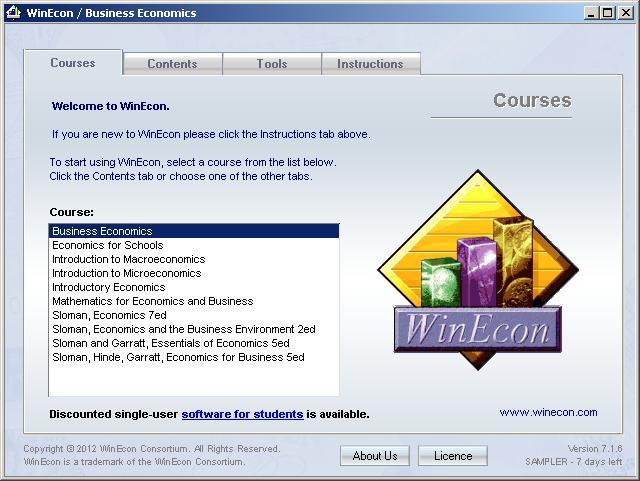 Main Interface - List of Courses