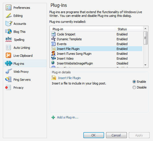 Insert File Plugin in your plugin list
