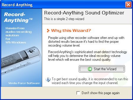 Sound optimizer wizard