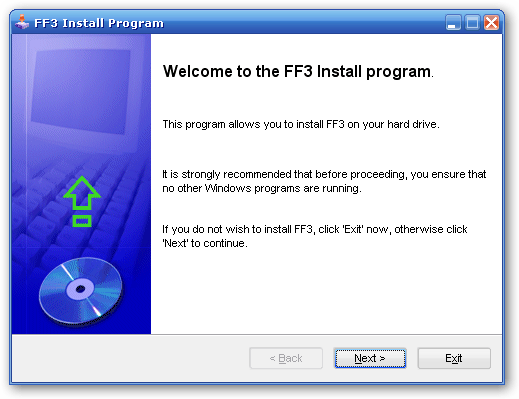 Sample of installation package