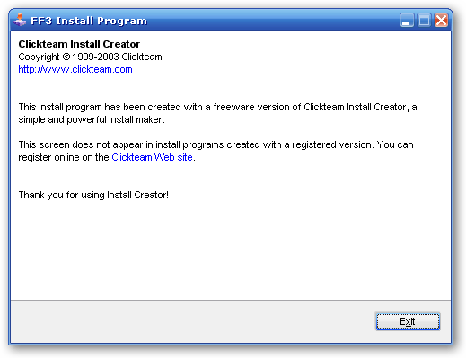 The window shown after the installation process (unregistered version)