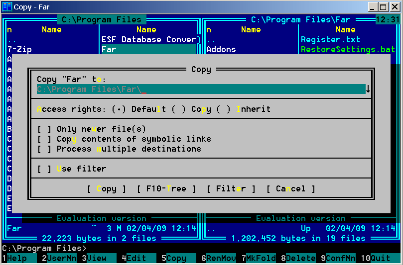 Copy screen