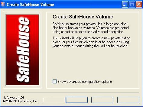 Create SafeHouse volume