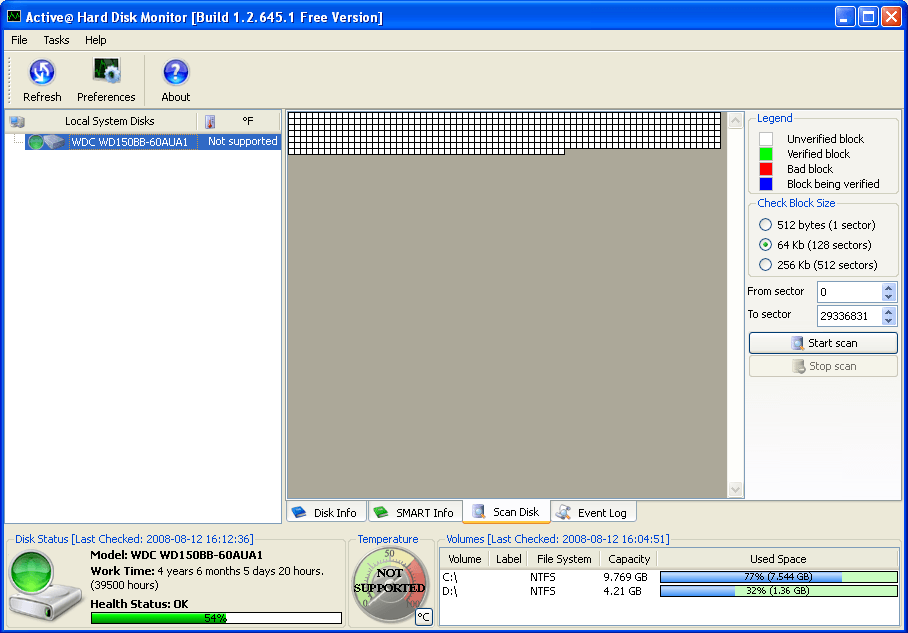 Active Hard Disk Monitor Scan disk