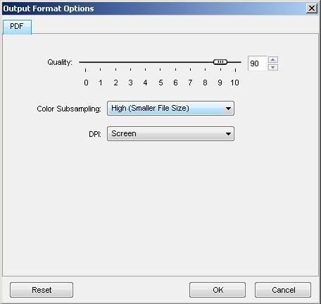 Output options