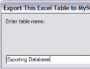 Export to database 