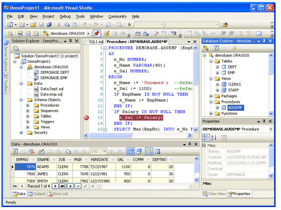 Oracle Developer Tools for Visual Studio