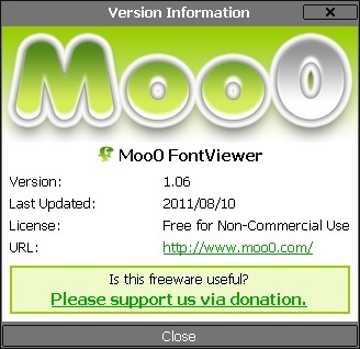 About Moo0 FontViewer