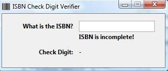 ISBN Check Digit Verifier