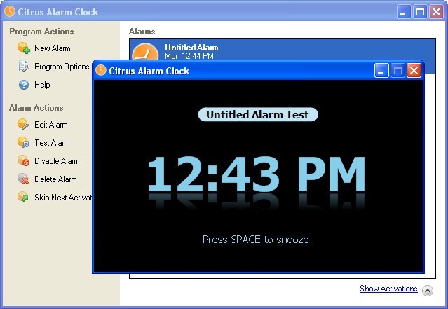 Alarm Window