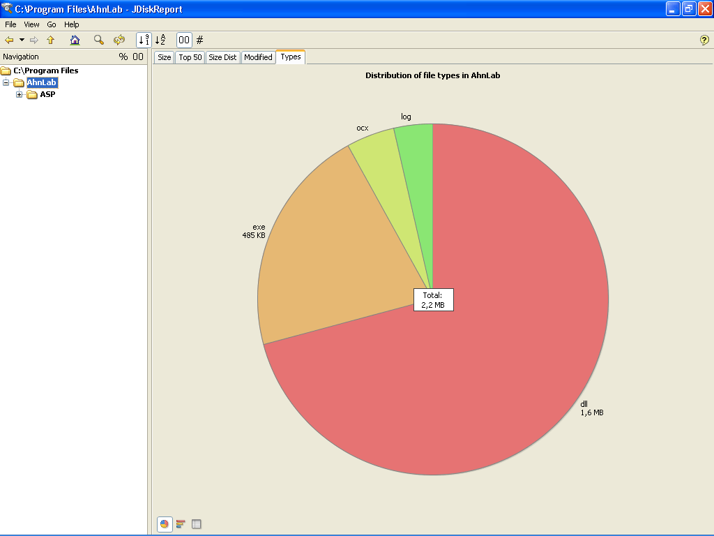 JDiskReport scan results type