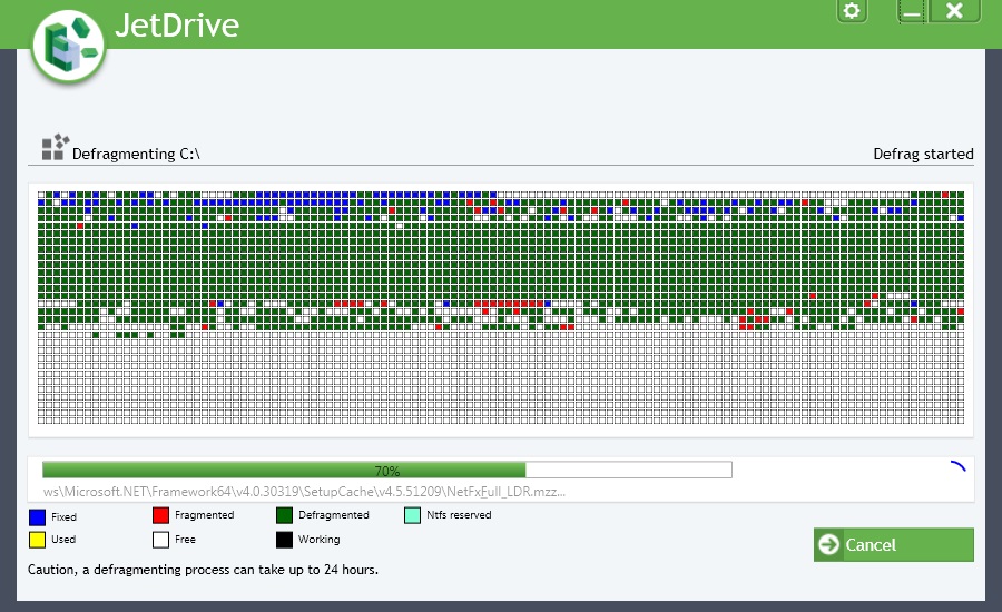 Defragmentation in Progress