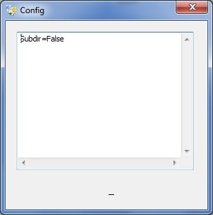 Configuration Window