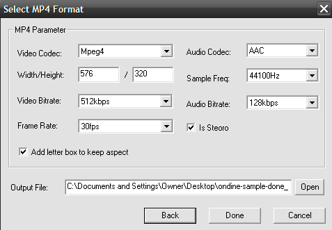 Profile settings