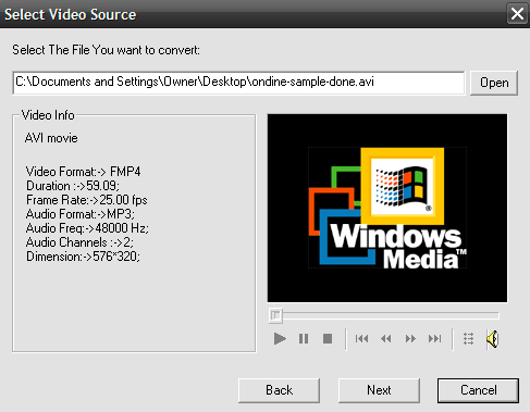 Select video source