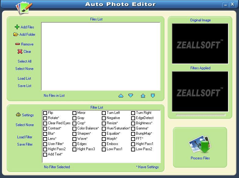 Auto Photo Editor screen