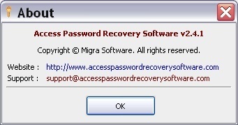 About Access Password Recovery Software