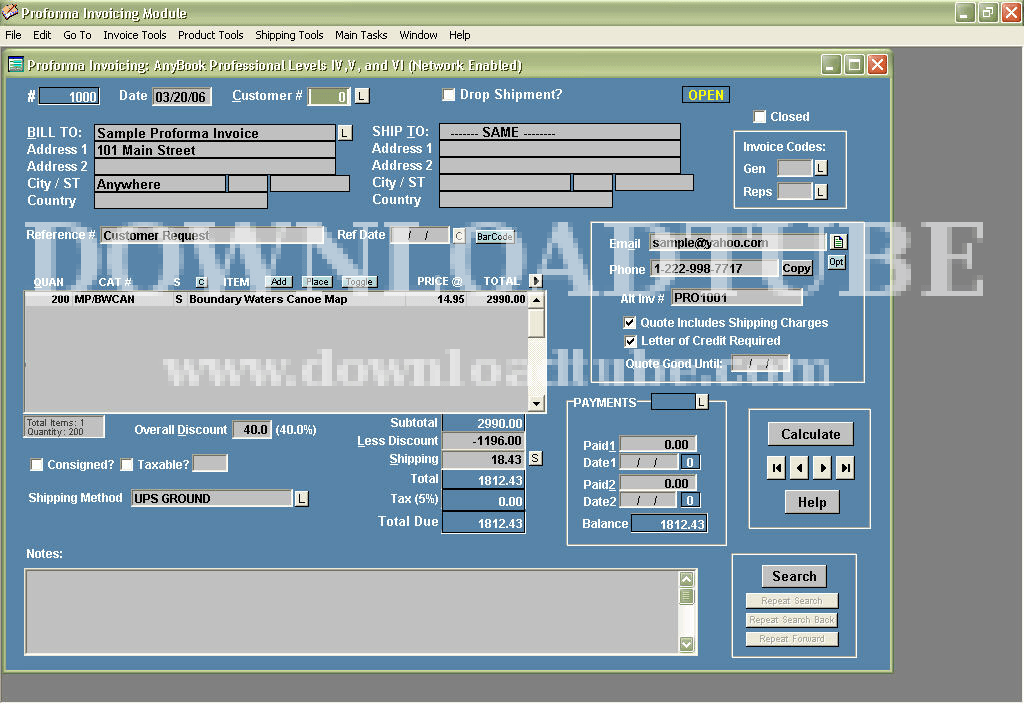 Main interface