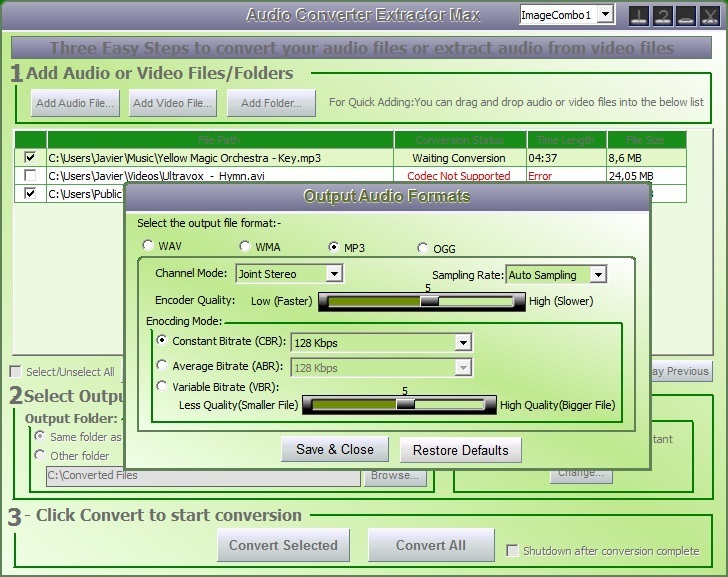 Output Settings