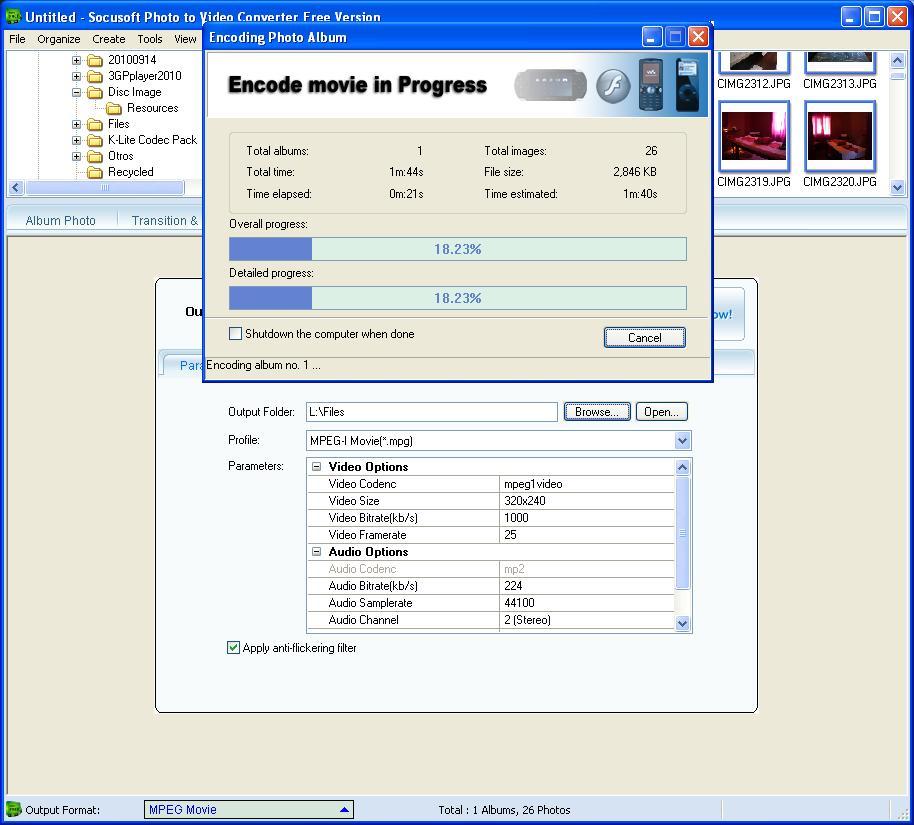 Creating the MPEG Video File