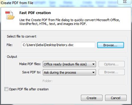 Fast PDF creation