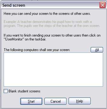 Send screen