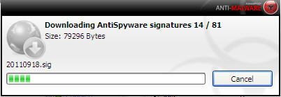 AntiSpayware signature download window