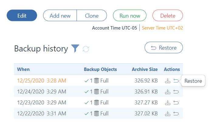 SqlBak Restore the backups