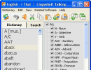 Main window with part of speech filter options