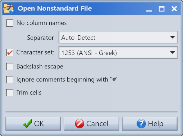 Open Nonstandard File