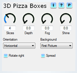 3D pizza boxes control.