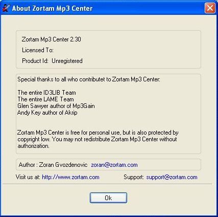 About Zortam MP3 Center