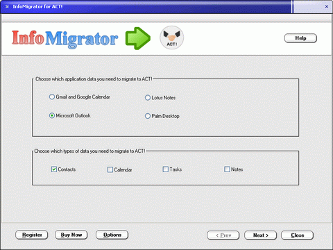 InfoMigrator for ACT! screenshot 1