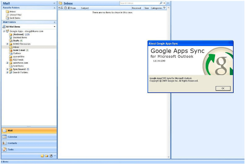 Google Apps Sync for Microsoft Outlook