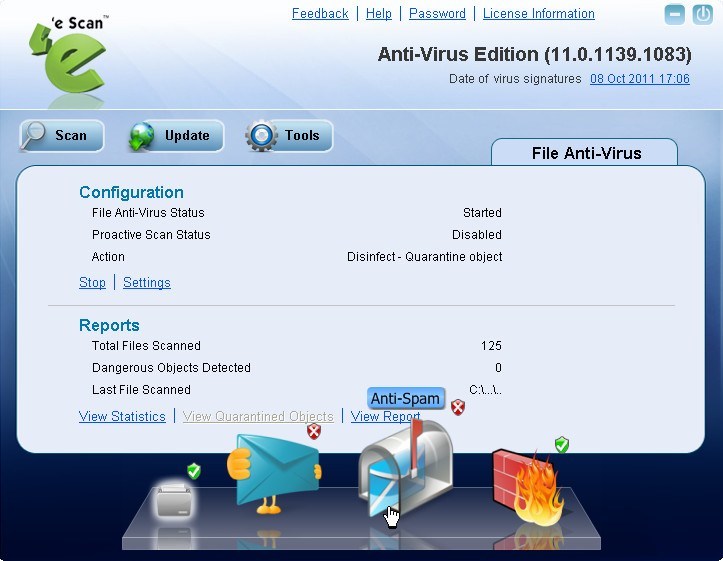 File Anti-Virus screen