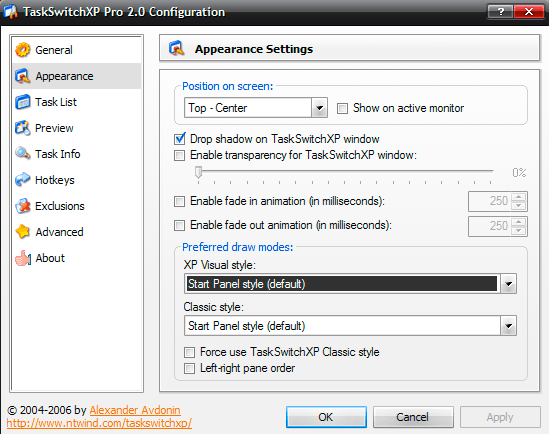 TaskSwitchXP Pro Config