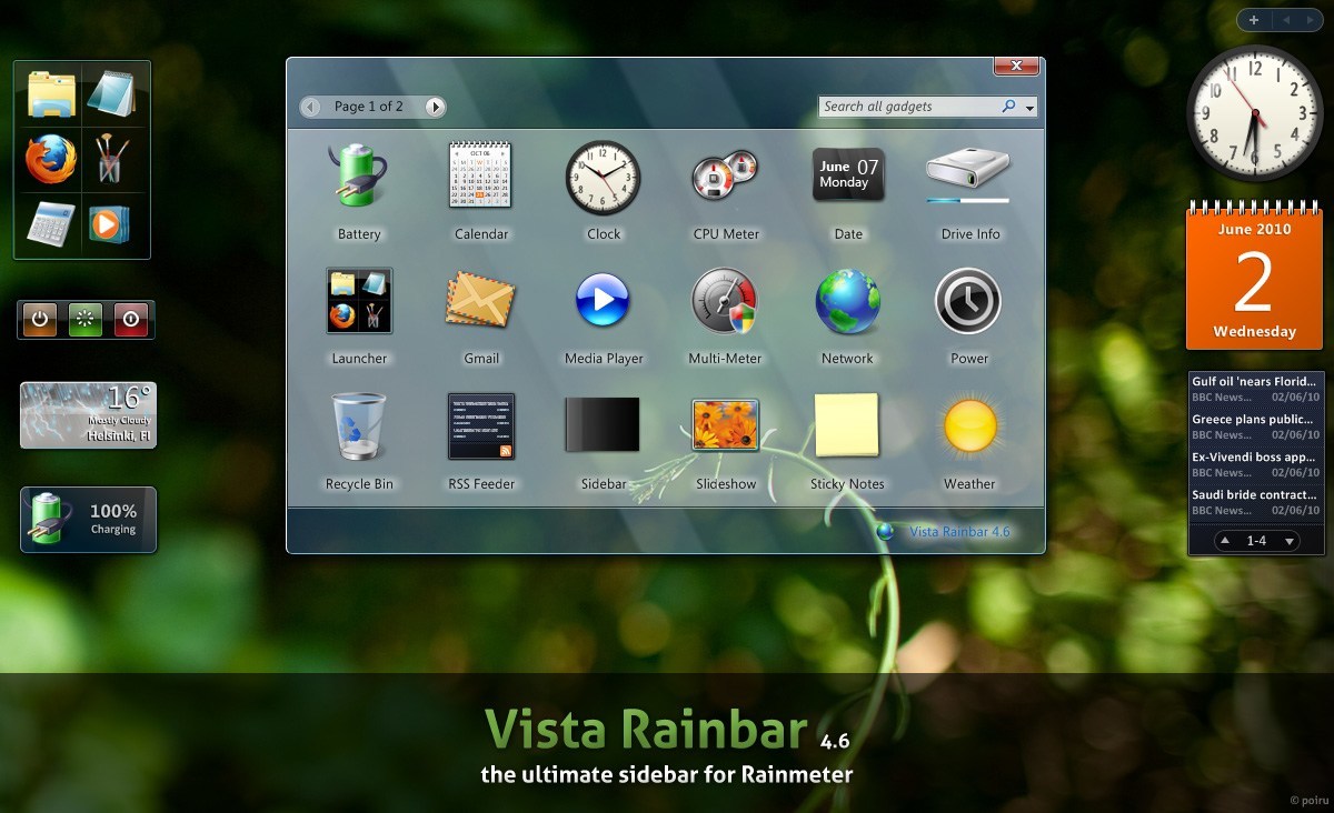 A preview of Vista Rainbar 4.6.0.2
