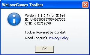 About WeLoveGames Toolbar