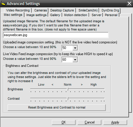 Advanced settings