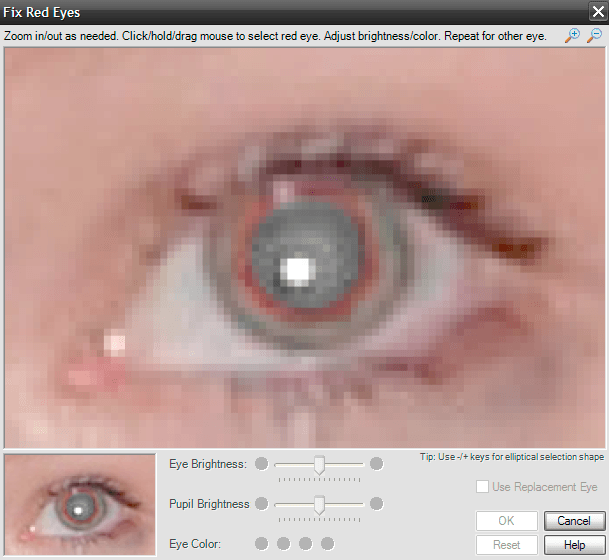 Fix red eyes