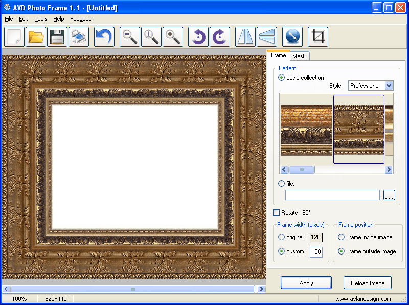 Applying a frame