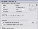Import text file window