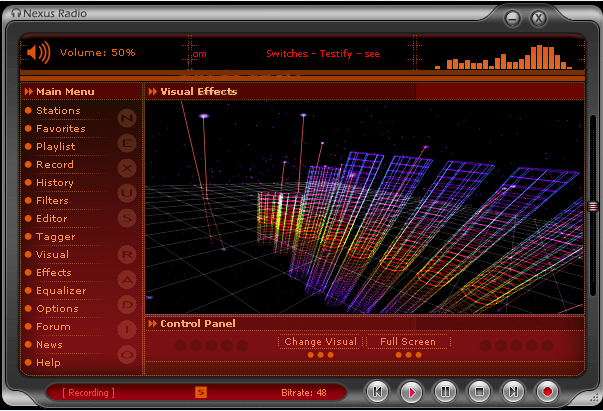 Nexus Radio visual effects