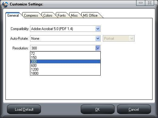 Settings Dialog