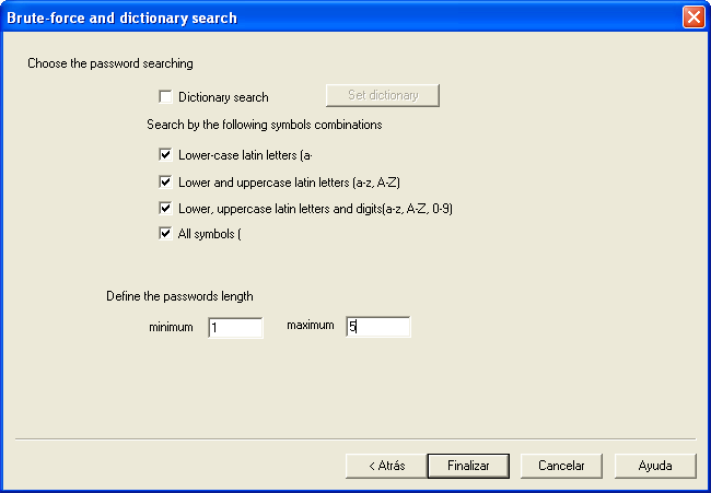 Password Definition Master helps you create the password definitions and dictionary.
