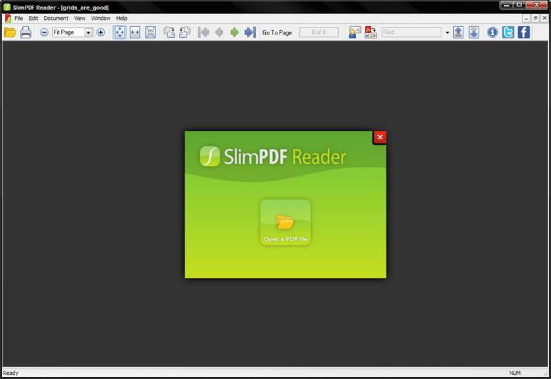 SlimPDF Reader screenshot