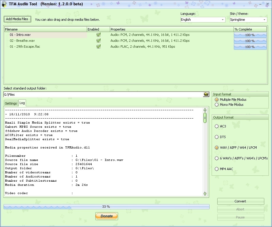 Conversion Log