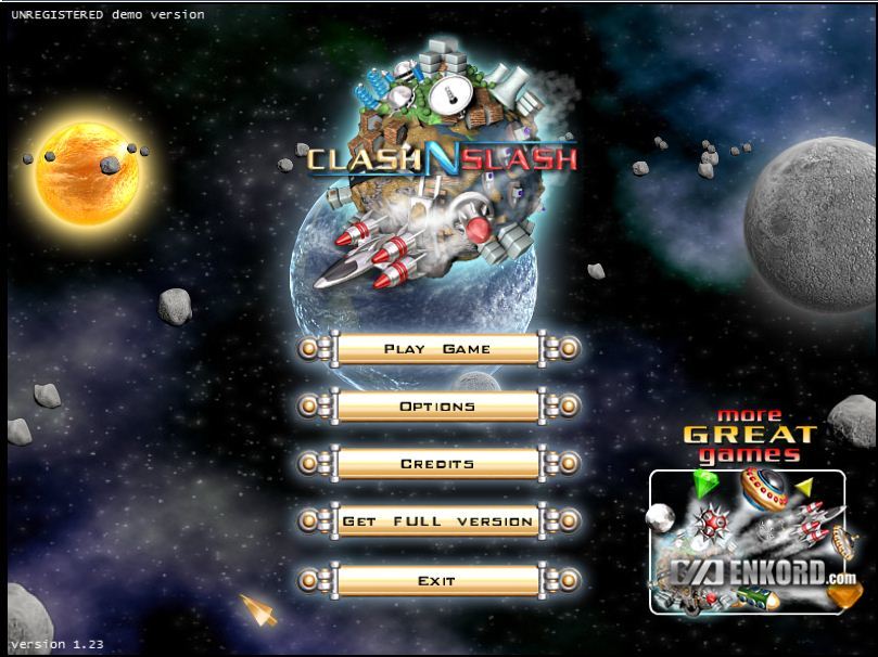 Main menu