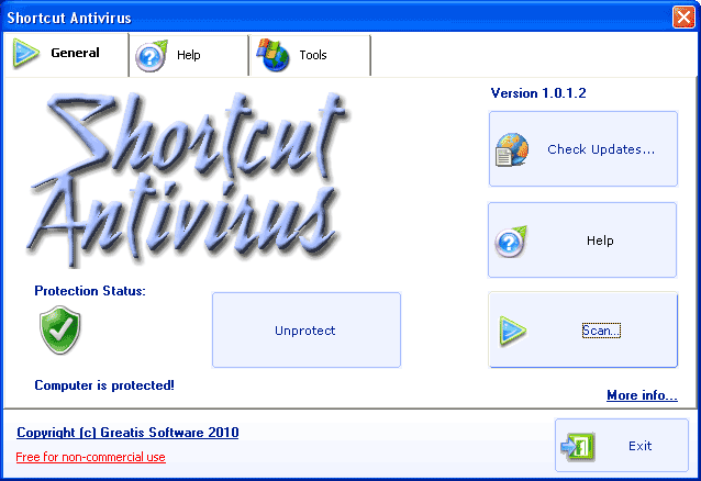 Screenshot 1 of Shortcut Antivirus