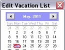 Edit Vacation List